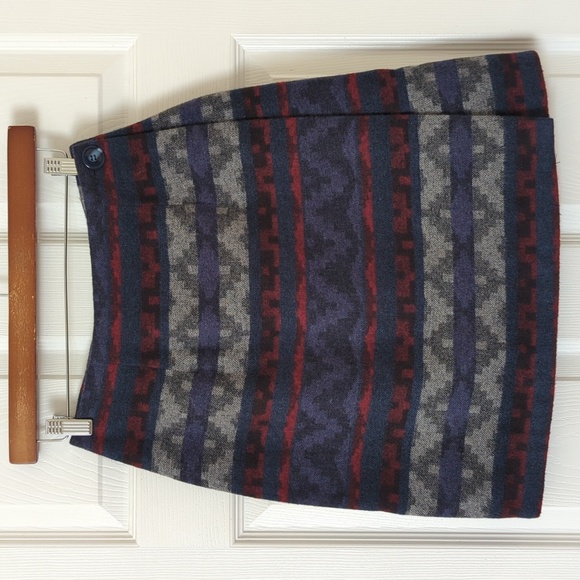 New York Clothing Co. Dresses & Skirts - New York Clothing Co. 80's Vintage Union Made Aztec Wool Blend Mini Wrap Skirt 4